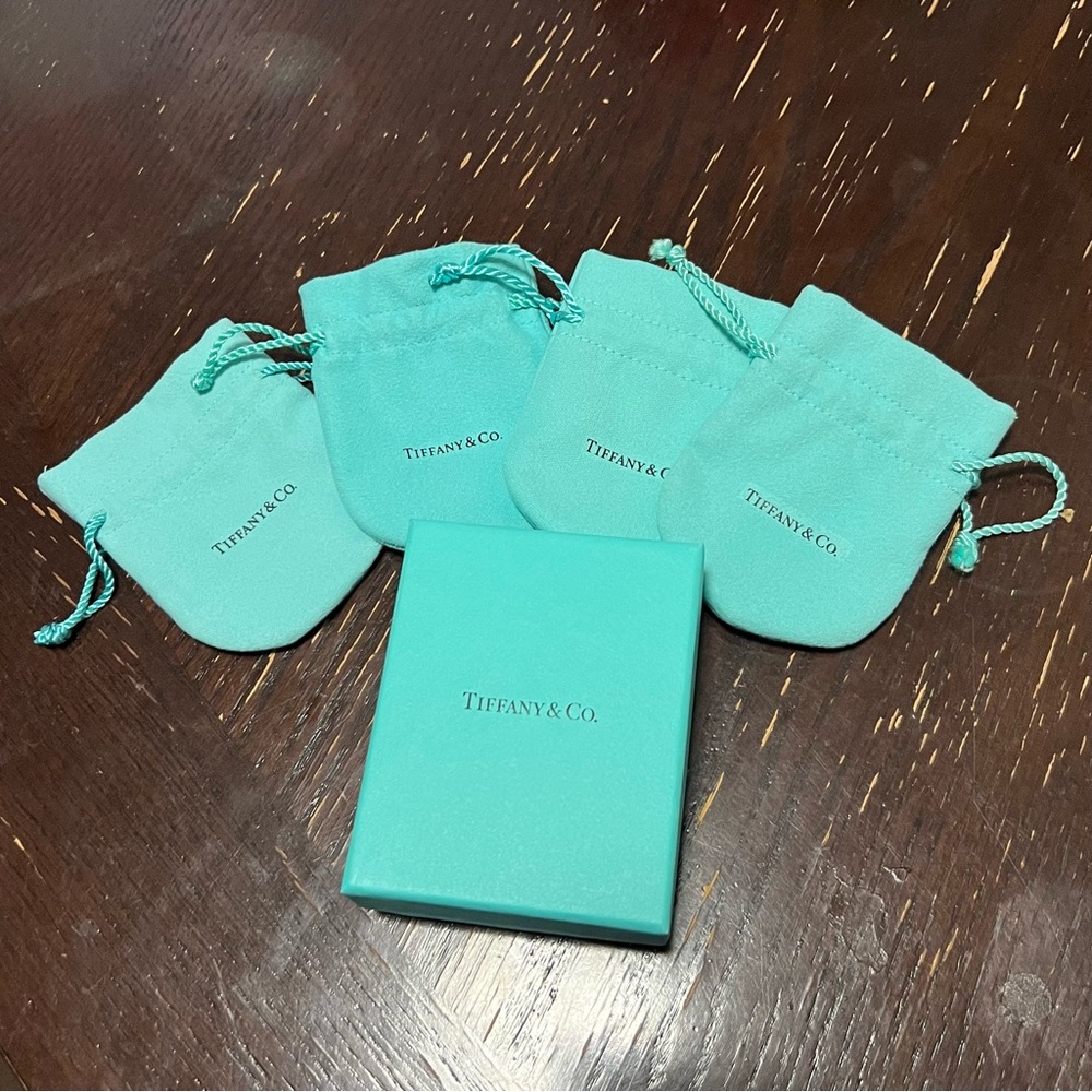 Tiffany & Co. Jewelry bags and a box